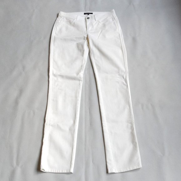 NWT$298 Lafayette 148 New York YARN-DYED DENIM WOOSTER JEAN in White 0 XS - Picture 11 of 15